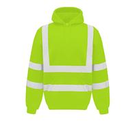 LIZZIE JACOBS New Hi Viz Pullover Hoodies Safety Fleece Hi Vis Sweatshirt Work Tops Jumpers GO/RT Compliant High Visibility Mens Pullover Hoody (XX-Large, Yellow)