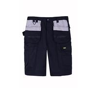 LIZZIE JACOBS New Mens Heavy Duty Combat Cargo Cotton Rich Shorts Work Wear Safety Pants Summer Travel Holiday Multi Pockets Shorts (as8, Waist, Numeric_40, Regular, Regular, Navy/Grey, 40 Waist)