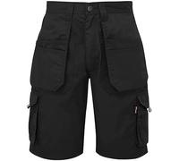 LIZZIE JACOBS New Mens Shorts Combat Work Wear Summer Season Shorts Heavy Duty Multi Pockets Tuff Stuff Holidays Traveling Casual Wear Comfortable Shorts (38, Black)