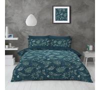 LIZZIE JACOBS New Microfibre Printed Duvet Cover Sets Reversible Soft Easy Care Quilt Covers Bedding Set With Pillowcases (Winter Leaf, Double)