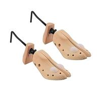 LIZZIE JACOBS New Pack of 2 Men's Shoe Stretchers 3 Way Expanders For Stretching Gents Shoes Wooden Adjustable Shoe Tree To Stretch Shoe Length Width Height Size 6-12