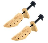 LIZZIE JACOBS New Pack of 2 Women's Shoe Stretchers 3-Way Expanders For Stretching Ladies Shoes Wooden Adjustable Shoe Tree Stretch Shoe Length Width Height with 8 Bunion Plugs