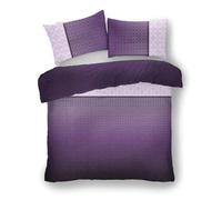 LIZZIE JACOBS New Printed Duvet Cover Sets Cotton Rich Quilt Cover Sets Easy Care Reversible Bedding Sets (Double, Urban Ombre Purple)