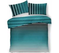 LIZZIE JACOBS New Printed Duvet Cover Sets Cotton Rich Quilt Cover Sets Easy Care Reversible Bedding Sets (Double, Oscar Teal)