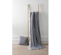 LIZZIE JACOBS New Regal Luxurious Throws Super Soft Warm Cosy Sofa Bed Settee Chair Travel Camping Stylish Blankets (Double - 178x254cm, Navy)