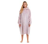 LIZZIE JACOBS New Sherpa Fleece Oversized Hoodie For Women Ladies Girls Poncho Ultra Soft Warm Cosy Snuggle Fur Fleece Hoodie Blankets (Pink)