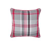 LIZZIE JACOBS New Tartan Check Pattern Luxury Cushion Covers 100% Cotton Super Soft Comfortable Material Regular 18 inch or Large 24 inch Cushion Covers (43 x 43 cm, Pink/Fuchsia)