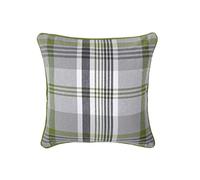 LIZZIE JACOBS New Tartan Check Pattern Luxury Cushion Covers 100% Cotton Super Soft Comfortable Material Regular 18 inch or Large 24 inch Cushion Covers (43 x 43 cm, Green)