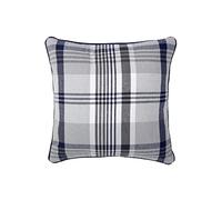 LIZZIE JACOBS New Tartan Check Pattern Luxury Cushion Covers 100% Cotton Super Soft Comfortable Material Regular 18 inch or Large 24 inch Cushion Covers (60 x 60 cm, Navy)