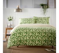 LIZZIE JACOBS New Teddy Sherpa Fleece Duvet Cover Sets Super Soft Warm Cosy Quilt Cover Sets Reversible Luxurious Bedding Sets (Floral Leaf, King)