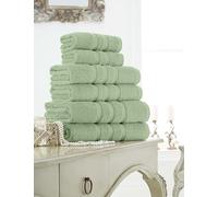 LIZZIE JACOBS New Zero Twist 100% Egyptian Cotton Towels 600 GSM Luxury Extra Thick Super Soft Highly Absorbent Quick Dry Towels/Bath Sheets (Sage Green, Bath Sheet)