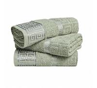 LIZZIE JACOBS Pack of 3 Large Odella Bath Sheets Towels 90 x 150 cm, 100% Cotton Super Soft & Highly Absorbent Jumbo Bathroom Towels, Quick Dry Luxury Bath Sheets for Home & Spa (Sage Green)