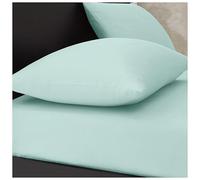 LIZZIE JACOBS Percale 180 Thread Count Extra Deep 40cm Fitted Sheets Easy Care Polycotton Non Iron Shrinkage Fade and Wrinkle Resistant 16inch Deep Fitted Bed Sheets (Aqua, Double), PTCFBS-72