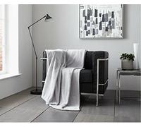 LIZZIE JACOBS Popcorn Waffle Honeycomb Style Luxurious Throws Super Soft Warm Cosy Sofa Settee Bed Fleece Blankets Non Allergenic Kids Adults Travel Blankets (King - 200x240cm, Silver)