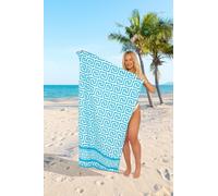 LIZZIE JACOBS Sand Free Beach Towels Large 180x100cm Jumbo Microfibre Pool Towels Soft Quick Dry Lightweight Towels for Swimming Sports Gym Camping Sun Lounging Beach Holiday Essentials (Greek)