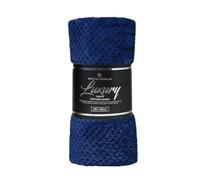 LIZZIE JACOBS Waffle Popcorn Honeycomb Throws Blankets Super Soft Warm Cosy Throw Over Sofa Sette Bed Blankets Extra Large Snuggle Fleece Thermal Throws For Kids & Adults (Navy, Single - 130 x 150cm)
