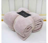 LIZZIE JACOBS Waffle Popcorn Honeycomb Throws Blankets Super Soft Warm Cosy Throw Over Sofa Sette Bed Blankets Extra Large Snuggle Fleece Thermal Throws For Kids & Adults (Oyster, King - 200 x 240cm)