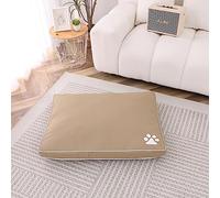 LIZZIE JACOBS Waterproof Large and Extra Large Dog Beds Cushion Mattresses Washable Zipped Cover Super Soft Cosy Plush Comfy Heay Duty Dogs Puppy Pet Bed Mattresses Cushions (Large - 58x80x5cm, Mink)