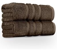 LIZZIE JACOBS Zero Twist 100% Egyptian Cotton Towels 550 GSM, Hotel Quality Bath Towel Set, Soft Extra Absorbent Bath Sheet, Hand Towels, Jumbo Towels for Home Spa Use (Cocoa, Bath Sheet (Pack of 2))