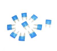 LIZZOT Blade Fuses, Pack of 10, 15A, Blue, Plastic & Metal
