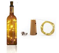 Lizzy 1 x Bottle Top String Lights | 6.2ft Micro Artificial Cork Copper Wire Starry Fairy Lights, Battery Operated Lights for Bedroom, Parties, Wedding, Decoration