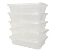 Lizzy 1 x Food Storage Boxes 10 Pack | 500ml BPA-Free Plastic Containers with Lids | Reusable, Stackable | Freezer, Microwave & Dishwasher Safe | Meal Prep & Kitchen Storage