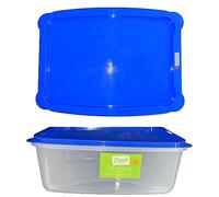 Lizzy 1 x Food Storage Boxes | Reusable Airtight Containers With Vents | All Purpose Kitchen, Meal Prep, Lunch Boxes Freezer And Dishwasher Safe (2, Blue)