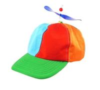 Lizzy 1 x Helicopter Clown Hat | Adult Funny Fisherman Hat Colorful Patchwork Rainbow Propeller Cap, Summer Sun Protection Sun Hat Outdoor Hat for Fancy Dress Party Gifts