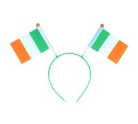 Lizzy 1 x Irish Headband St Patricks Day Shamrock Head Boppers Hats Clover Green Fancy dress Irish Accessories Costume Favors for Women Girls (IRISH Flag Head Boppers)