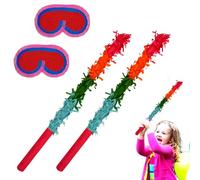 Lizzy 1 x Pinata Stick (50cm) with Pinata Eye Mask Bster Party Stick, Fill Your Own Party Game Decoration Perfect for Birthdays, Kids' Parties, Cinco De Mayo & More (1)
