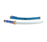 Lizzy 1 x Plastic Ninja Sword and Scabbard 53cm - Kids Ninja Fancy Dress Accessory Toy - Safe Roleplay Sword for Costumes Samurai Toy fancy dress outfit accessory - 3 Assorted Colours (Blue)