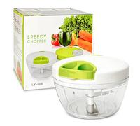 Lizzy 1 x Speedy Manual Pull Food Chopper | Hand Pull String Onion Chopper & Dicer for Kitchen | Quick & Easy Vegetable & Fruit Cutter | Compact, Safe & Easy to Clean Manual Food Processor