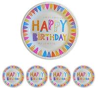 Lizzy 10x Happy Birthday Paper Plates Kids Party Disposable Tableware Office Decor UK