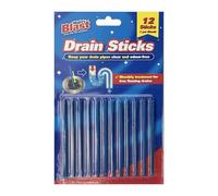 Lizzy 12 Drain Sticks | Monthly Plug Hole Blockage Remover & Deodoriser for Kitchen and Bathroom Sinks | Prevents Clogs, Bad Odours | Sink Drain Cleaner Sticks for Pipes (One Size, 12.0, count)
