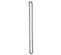Lizzy 120cm Long Pearl Bead Necklace Rope Chain Vintage Wedding Bridal Costume | 1920's Accessories Flapper Costume (Black)