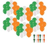 Lizzy 12pc Irish Tri Colour Balloons (23cm) 3 Assorted Colours Green, White, Orange | St Patrick’s Day Decorations Irish Party Decorations Lucky Balloon (1)