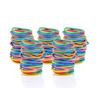 Lizzy 150 x 100g Coloured Elastic Rubber Bands 5cm Diameter, Strong Stretchable Thick Rubber Bands for Office, School, Home, Crafts, Paper Bundling, Banking & Everyday Organisation
