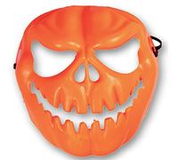 Lizzy 1x Halloween Reusable Pumpkin Mask | Halloween Scary Spooky Horror Face Fancy Dress Cosplay Carnival Costume Party Accessory