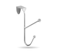 Lizzy 1x Strong Over Door Hooks Hanger | Steel Over Door Coat Rack Hooks for Coats, Jackets, Purses, Bags, Hanging Clothes, Kitchen, Wardrobe and Towels Behind Back of Bathroom