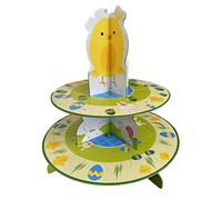 Lizzy 2 Tier Easter Cupcake stand | Muffin Cardboard Holder Egg Rack Table Easter Tea Party Theme Dessert Stand for Easter Party Supplies Indoor & Outdoor Decoration