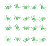 Lizzy 2 x 20pc Glow in the Dark Spiders for Halloween Party Decorations, Realistic Scary Plastic Spiders Toy for Kids