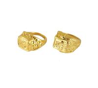 Lizzy 2 x Adult Gold Gangster Rings | Reusable Plastic Pimp Ring Costume Accessory | 80s 90s Hip Hop Style Fancy Dress Jewellery for Men & Women