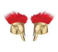 Lizzy 2 x Child Roman Centurion Helmet Fabric | Kids Boys school Pretend Theme Party Fancy dress Roman General Costume outfit Accessory Cosplay, World Book Day Halloween