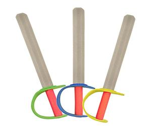 Lizzy 2 x Foam Pirate Sword 54cm | EVA Soft Play Sword for Kids | Assorted Colours | Fancy Dress Accessory, Costume Prop & Party Bag Filler | Safe Pirate Toy Sword for Role Play & Birthday Parties