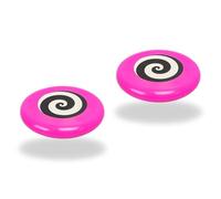 Lizzy 2 x Frisbee Flying Disc (21.5cm) | Bright Durable Frisbee Outdoor Throw & Catch Toy for Kids & Adults | Colourful Plastic Sports Disc with Curved Grip | Easy to Throw & Catch for Fun (Pink)