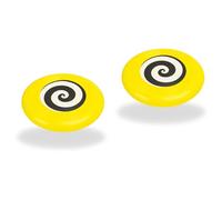 Lizzy 2 x Frisbee Flying Disc (21.5cm) | Bright Durable Frisbee Outdoor Throw & Catch Toy for Kids & Adults | Colourful Plastic Sports Disc with Curved Grip | Easy to Throw & Catch for Fun (Yellow)