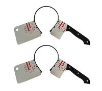 Lizzy 2 x Halloween Headbands One Size Fits Most Adults | Fancy Dress Costume Hair Accessory | Head Bopper for Parties, Cosplay & Dark Themed Night Outfits (Bloody Cleaver, One Size)