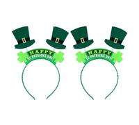 Lizzy 2 x Irish Mini Hats and Sign Head Boppers St Patricks Day Shamrock Headband Hats Clover Green Fancy dress Irish Accessories Costume Favors for Women Girls