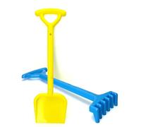 Lizzy 2pc Beach Shovel and Rake for Kids | 47cm Reusable Plastic Shovel Sand Beach Toys Set for Toddler Castle Set Tools With Rake and Spade Tools Children Outdoor Toy For your Spring/Summer Holiday