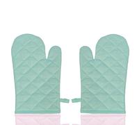 Lizzy 2pc Oven Gloves Mitt Heat Resistant Non-Slip Kitchen Oven Mitts Glove for Grilling, Cooking, Baking Kitchen Microwave Pizza (Mint)